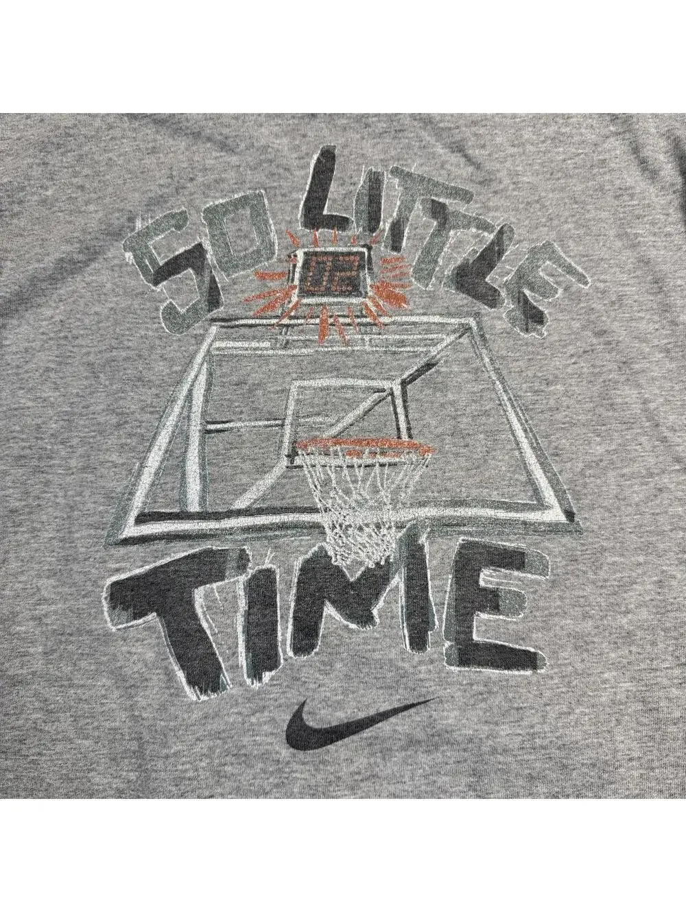 Nike Kids M Long Sleeve Basketball Shirt Gray So Many Baskets